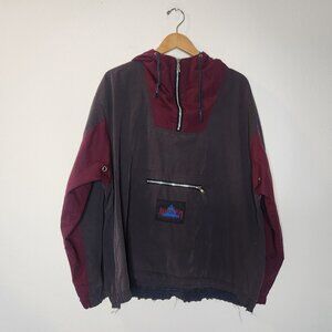 VTG Reebok Mens Large Gray Red Hoodie Above the Rim Half Zip Hoodie 90s